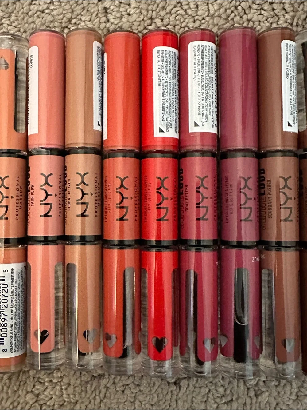 BRAND NEW NYX Shine Loud High Shine Lip Color 9-Piece Lot